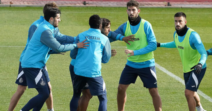 Los jugadores getafenses en una de sus últimas sesiones antes de la Copa. Foto: Getafe CF