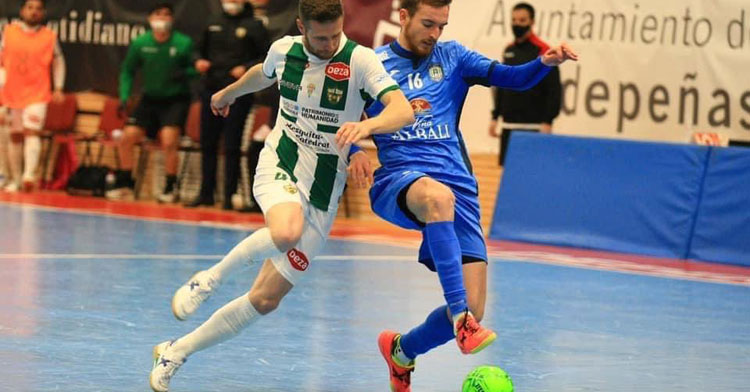 Cordero en el partido contra el Valdepeñas