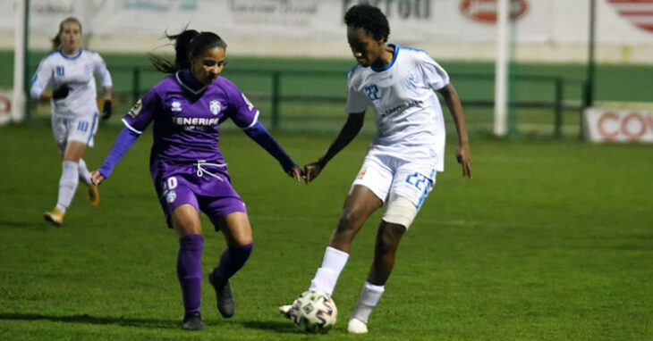 Farlyn Caicedo en el partido contra el Granadilla Tenerife B. Foto: CD Pozoalbense Femenino