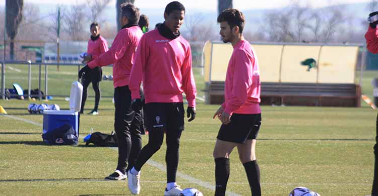 Alberto Salido y Darren Sidoel juntos en un entrenamiento de la semana pasada.