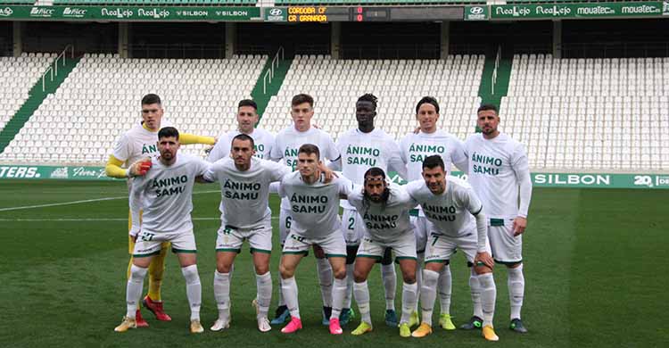 El mensaje de cariño del once blanquiverde a Samu Delgado.
