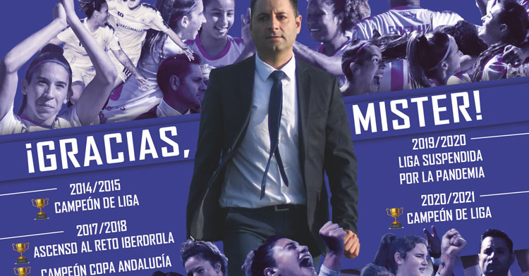 El collage preparado por el Pozoalbense a su entrenador tras el éxito conseguido