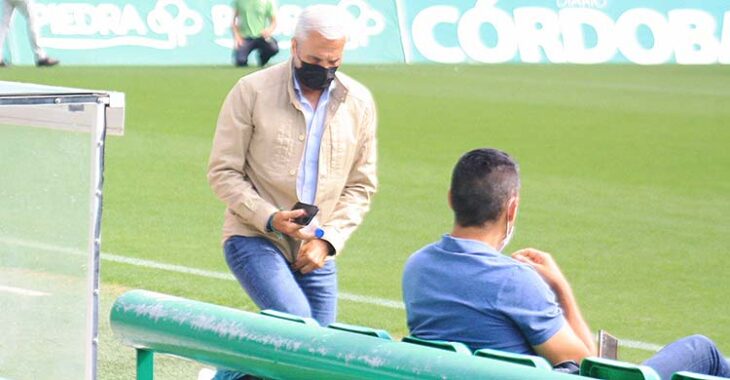 Miguel Valenzuela junto a Juanito en la primera sesión de trabajo de Germán Crespo.