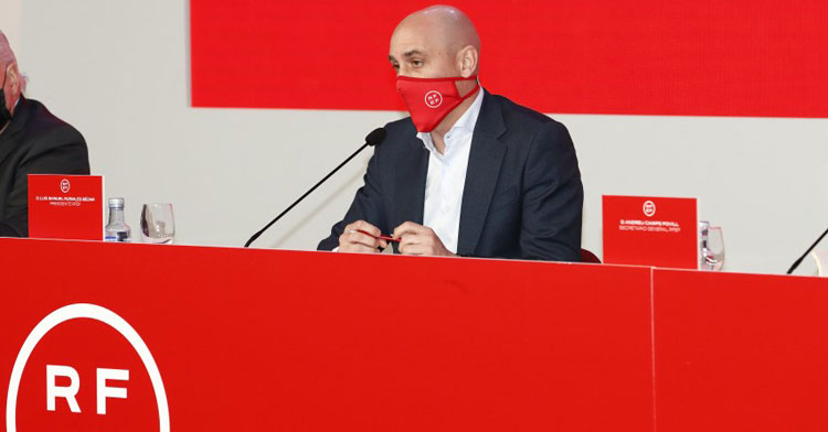 Luis Rubiales en una comparecencia