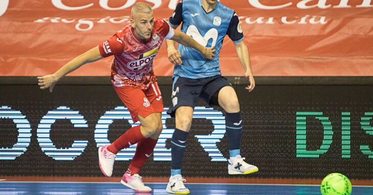 Miguelín en el partido de ayer con ElPozo. Foto: Pascu Méndez