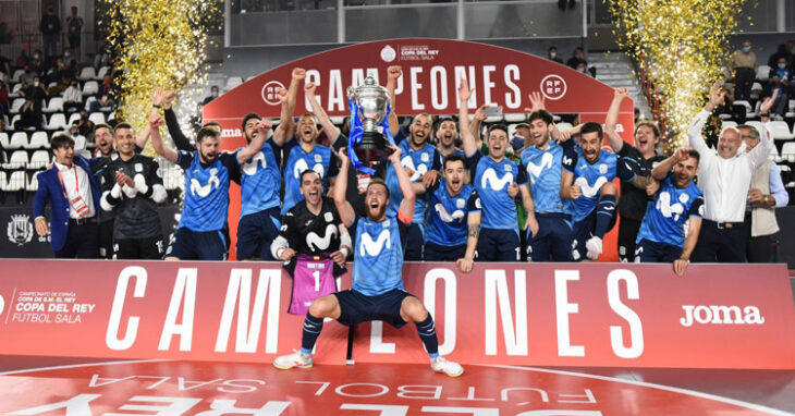 La alegría de Movistar Inter al ganar la Copa del Rey. Foto: Movistar Inter