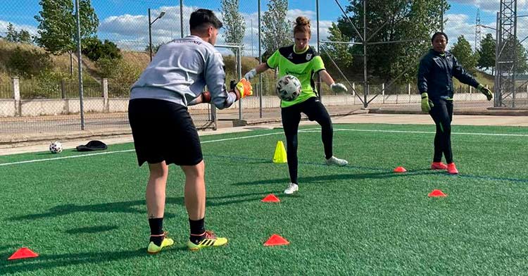 Una imagen de los entrenamientos de esta semana. Foto: CD Pozoalbense