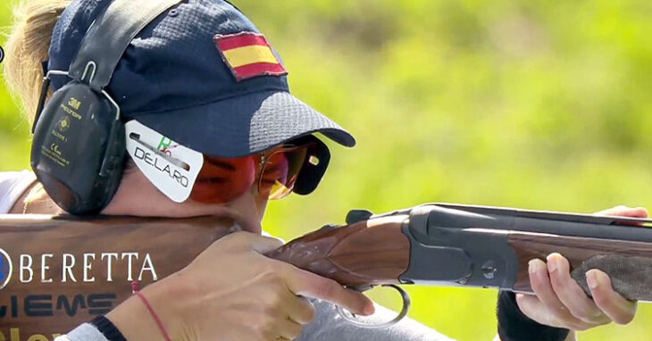 Fátima Gálvez preparada para disparar en la final individual. Foto: @RFEDETO