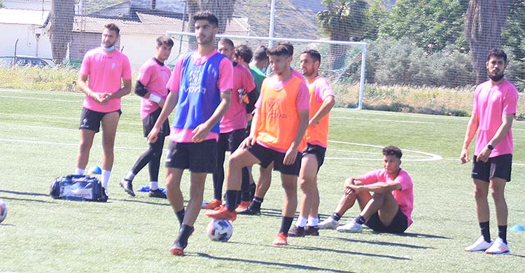 Ricardo Visus en uno de sus últimos entrenamientos con el filial del Córdoba.