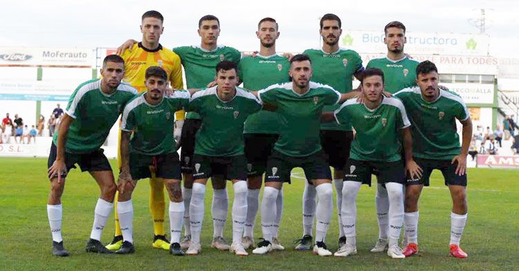 El once del Córdoba en Pozoblanco, donde jugó su último partido de preparación. Foto: CCF