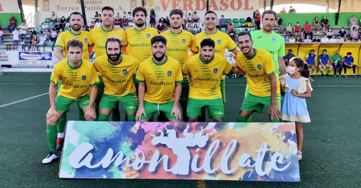 El once del cuadro montillano frente al Chiclana. Foto: Montilla CF