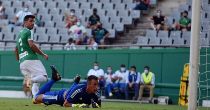 Wllly tras rematar en su primer gol ante el Marbella.