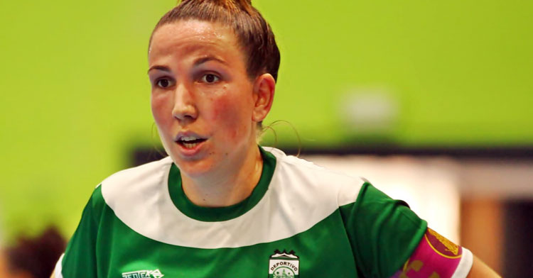 Inma Sojo en uno de los partidos de la Copa de Andalucía. Foto: RFAF