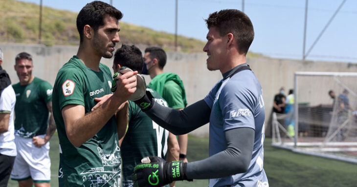 Bernardo e Isaac Becerra, los dos grandes protagonistas de la única visita blanquiverde al Tamaraceite. Foto: CCF