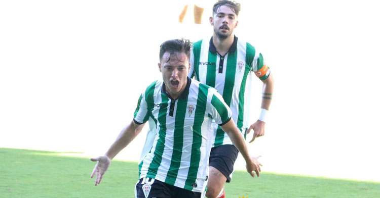 La celebración del tanto de Ale Marín. Foto: Córdoba CF
