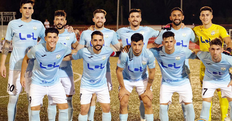 El once celeste en San Pedro de Alcántara. Foto: Ciudad de Lucena