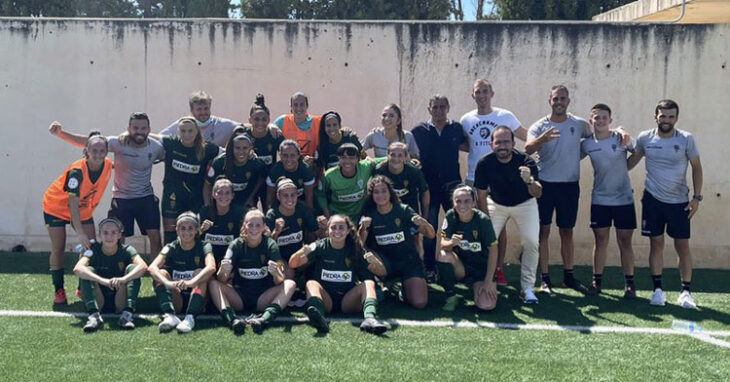 La imagen de la victoria de las féminas blanquiverdes en Albacete. Foto: Córdoba Femenino