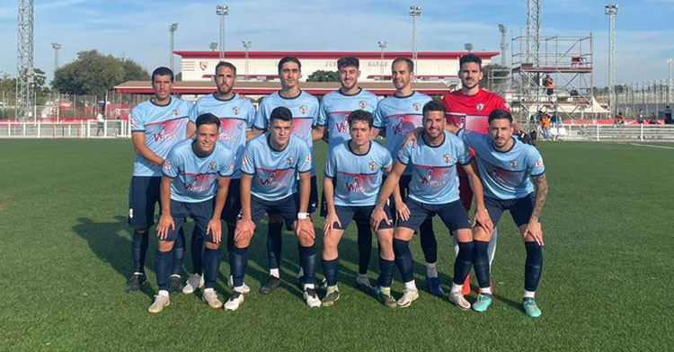 La elástica celeste no dio suerte a los de Los Pedroches. Foto: CD Pozoblanco