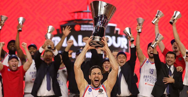 La celebración del último título de la Euroliga.