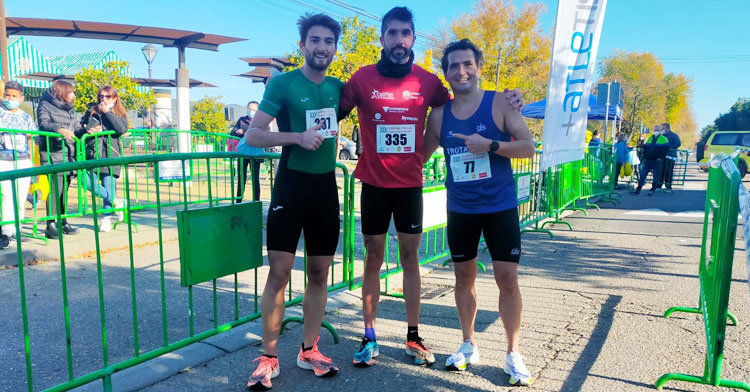 El podio de la general masculina en la XXXI Popular Cañada Real Soriana