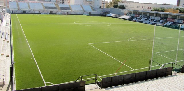 Una vista aérea del Alfonso Murube, campo de la AD Ceuta FC