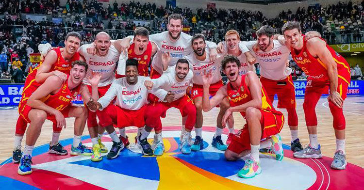 Una imagen reciente de la selección española masculina de baloncesto. Foto: FAB