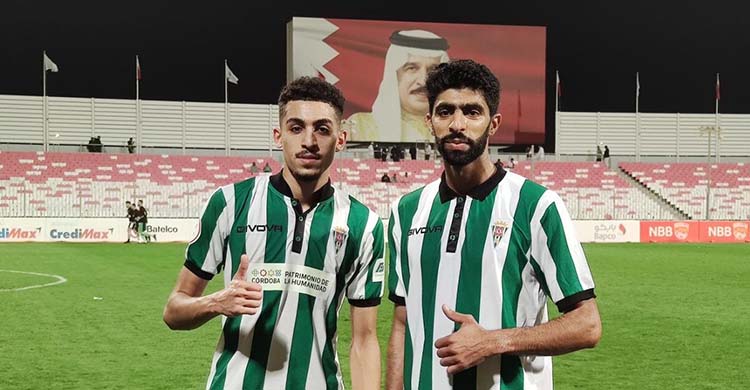 Hani Taha y Ahmed Merza, los dos jugadores bareinies del Al-Khalidiya que jugaron con el Córdoba.