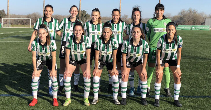 El once blanquiverde ante el Cacereño. Foto: Córdoba Femenino