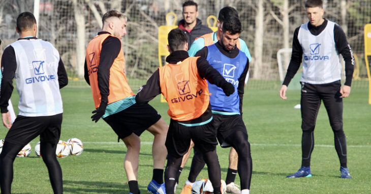 Los jugadores del Córdoba en un entrenamiento de la pasada semana. Foto: CCF