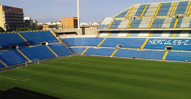 Panorámica del estadio del Hércules, el José Rico Pérez.
