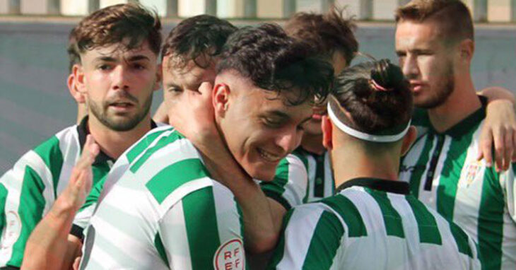 Los jugadores cordobesistas celebrando el tanto de Joaquín. Foto: CCF