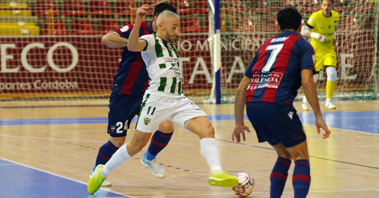 Miguelín en el encuentro casero contra el Levante UD FS. Foto: Córdoba Futsal