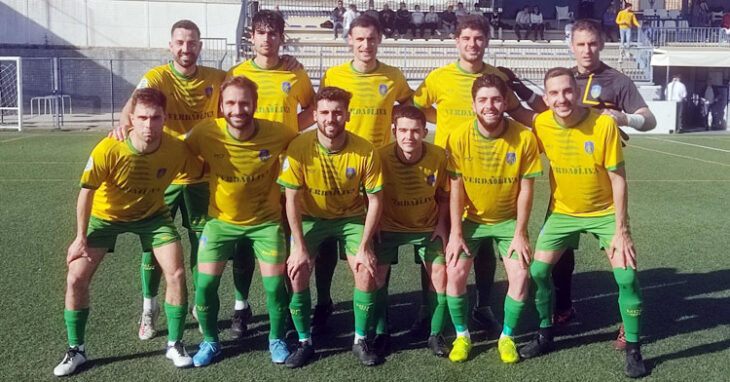 El once inicial vinícola en Castilleja. Foto: Montilla CF