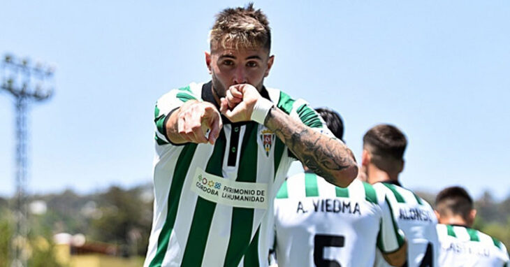 Casas celebrando el gol número 81 del Córdoba en liga esta temporada. Foto: CCF