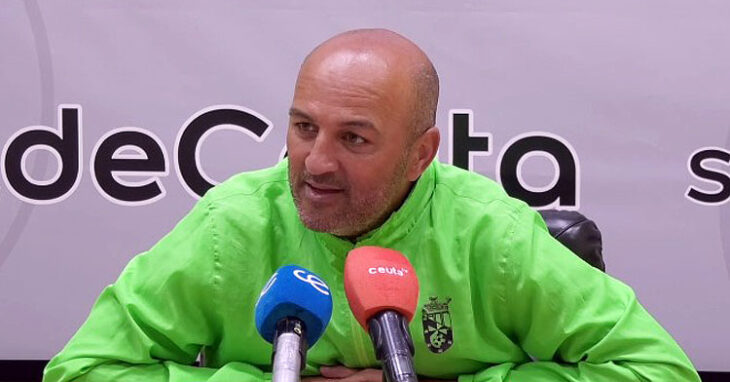 Chus Trujillo en su rueda de prensa de este viernes. Foto: Ceuta TV