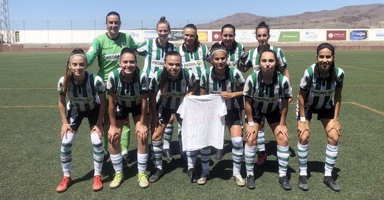 El once del Córdoba Femenino en Juan Grande. Foto: @CordobaFemenino