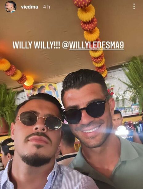 Viedma y Willy en la Feria.