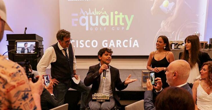 La intervención de Cisco García tras recibir el Premio a los Valores Andalucía Equality Golf Cup.