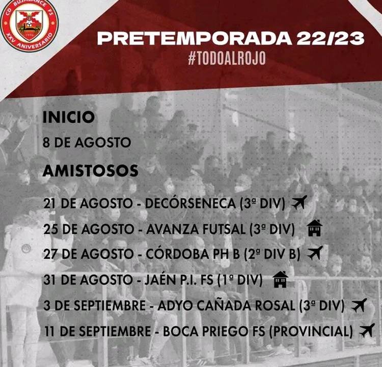 Planificación de la Pretemporada del Beconet Bujalance