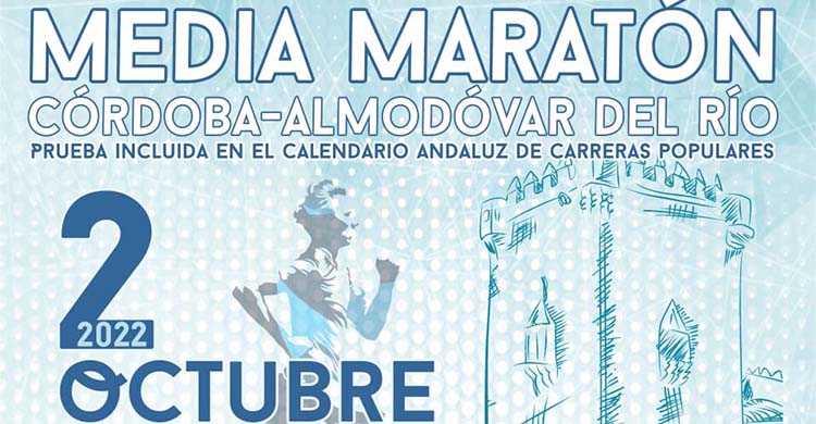 El cartel de la XXXVI edición de la Media Maratón Córdoba-Almodóvar del Río.