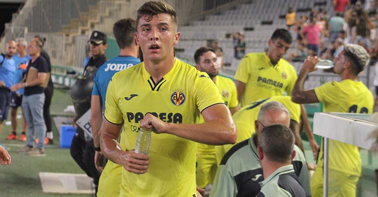 Alberto del Moral en su última vez en El Arcángel con el filial del Villarreal.