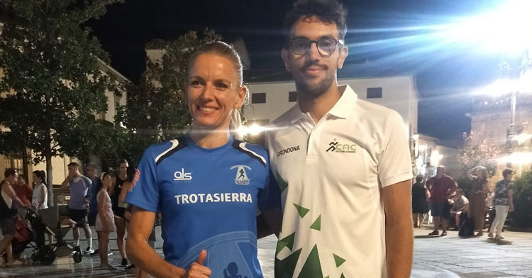 Raquel Hernández y Juan Ignacio Grondona, ganadores en Hinojosa. Foto: Club Trotasierra