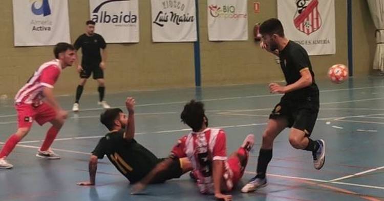 Lance del Córdoba Patrimonio Futsal vs Sporting Futsal Almería