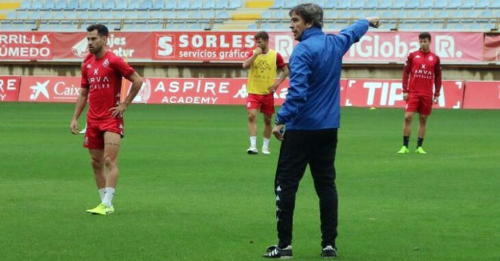 Eduardo Docampo en un entrenamiento en el Reino de León. Foto: Cultural y Deportiva Leonesa