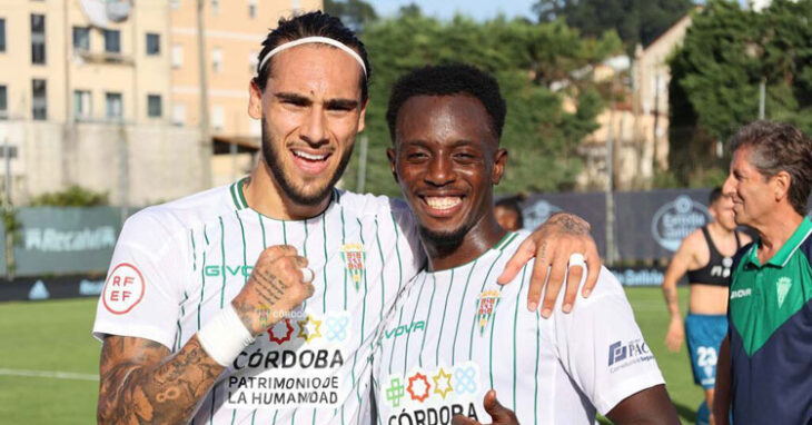 Dragisa Gudelj y Diarra posando tras ganar en Barreiro. Foto: CCF