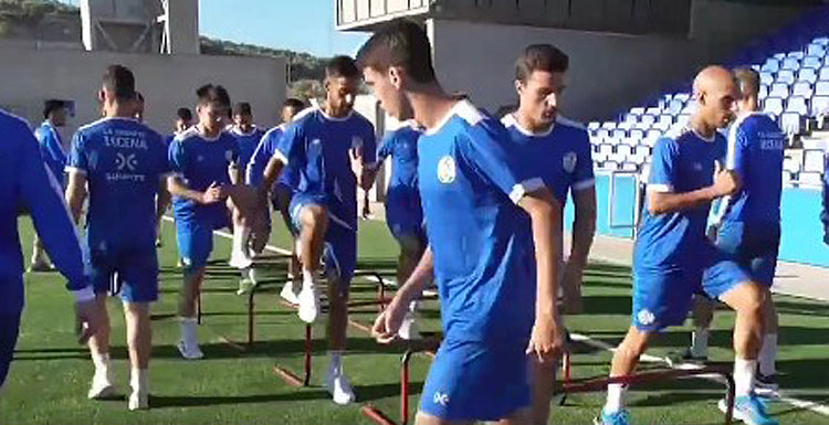Javi Hervás se ha incorporado a los entrenamientos celestes. Imagen: Ciudad de Lucena