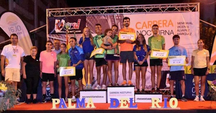 El podio de la Nocturna de Palma del Río.