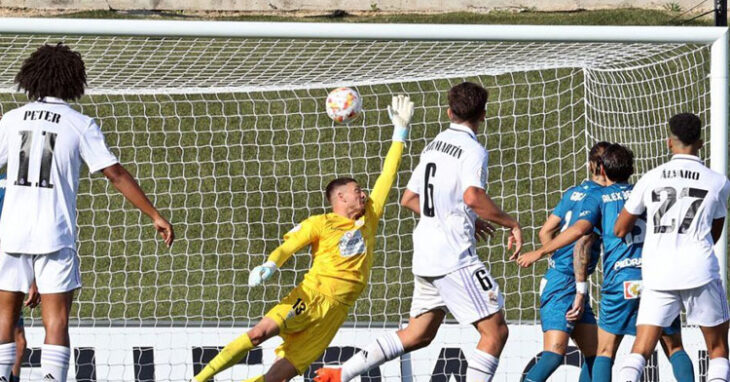 El momento del empate del Castilla al Córdoba. Foto: CCF