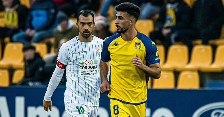 Antonio Moyano en el partido de Santo Domingo, cuando se enfrentó por primera vez al Córdoba.