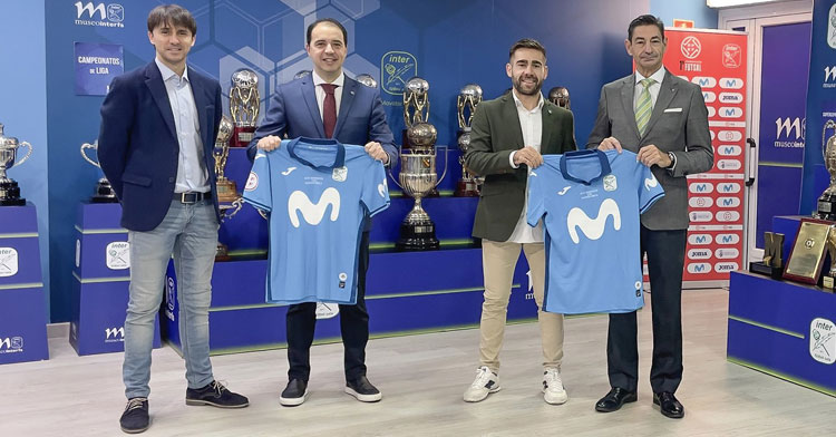 Cecilio Morales en el acto de su renovación. Foto: Movistar Inter
